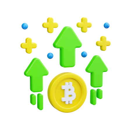 Profit en bitcoins  3D Icon