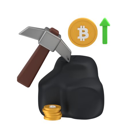Bitcoin Profit Mining  3D Icon
