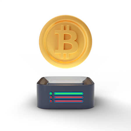 Bitcoin Projection  3D Icon