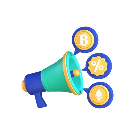 Bitcoin-Werbung  3D Icon