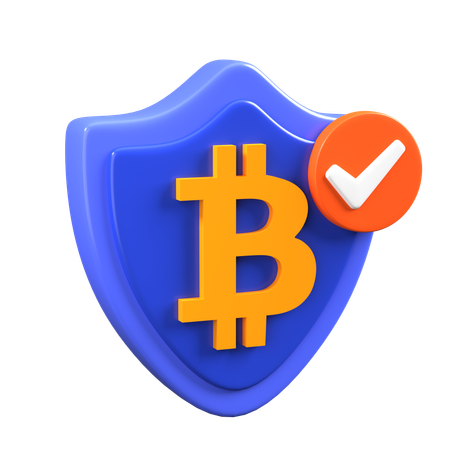 Bitcoin Protection  3D Icon