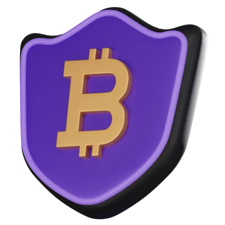 Shield Protecting Bitcoin Coin Represents Security Cryptocurrency Investments Use In Presentations Marketing Materials Or Website Designs Related Cryptocurrency And Finance 3 D Render Illustration 3D Icon