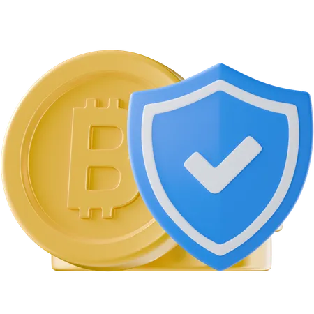Bitcoin Protection  3D Icon
