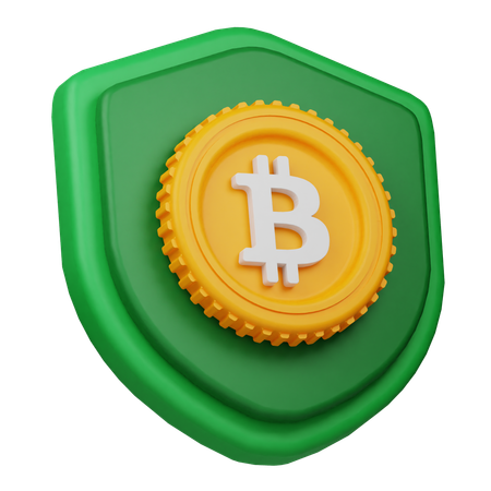 ビットコイン保護  3D Icon