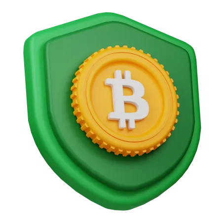 ビットコイン保護  3D Icon