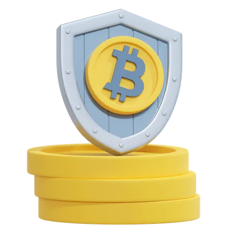 Bitcoin Protection  3D Icon