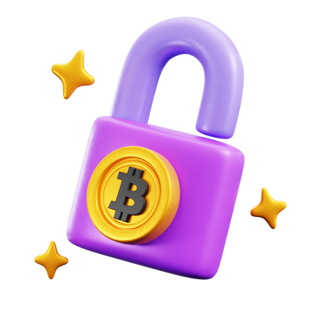 Bitcoin protection  3D Icon