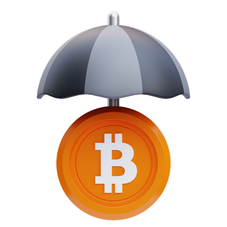 Bitcoin Protection  3D Icon