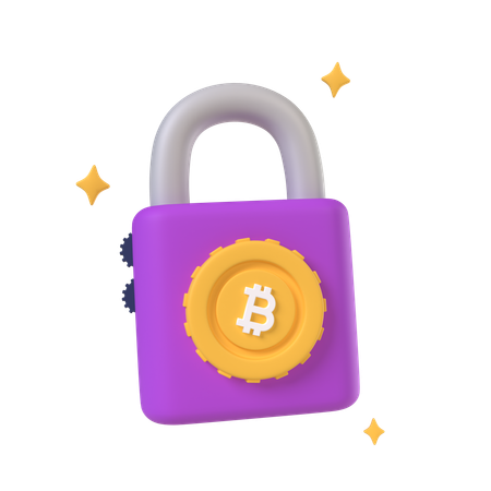 Bitcoin Protection  3D Icon