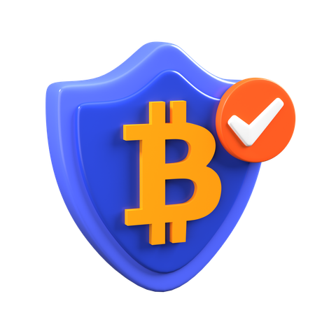 Bitcoin Protection  3D Icon