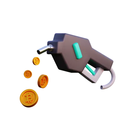 Bitcoin pump  3D Icon