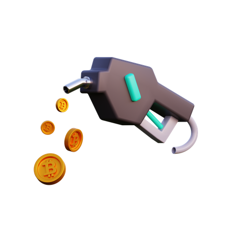 Bitcoin pump  3D Icon