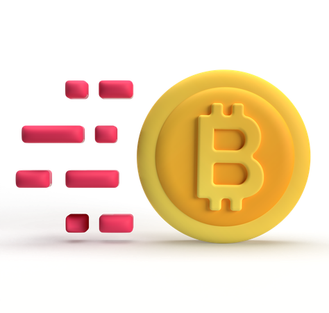 Bitcoin rapide  3D Icon