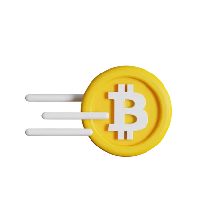 Bitcoin rápido  3D Icon