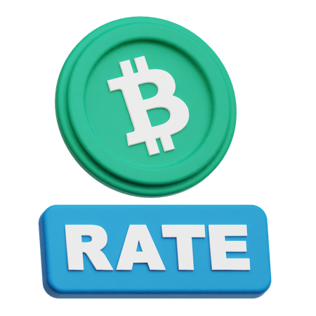 Bitcoin Rate  3D Icon