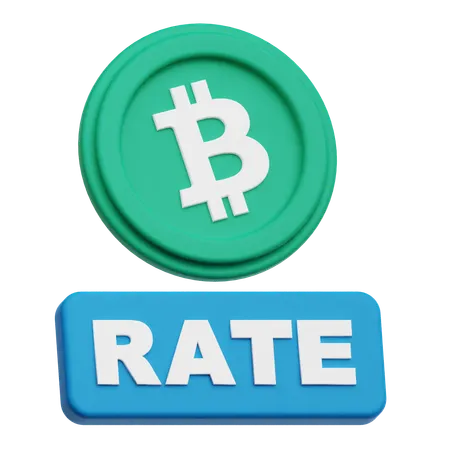 Bitcoin Rate  3D Icon