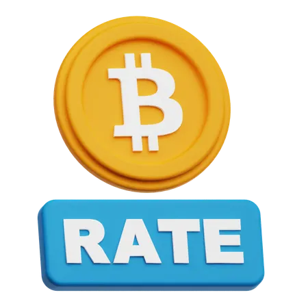 Bitcoin Rate  3D Icon