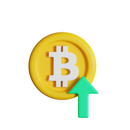 Bitcoin Rate High  3D Icon