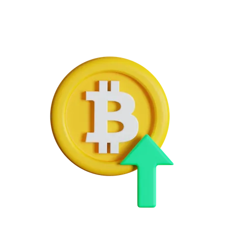 Bitcoin Rate High  3D Icon