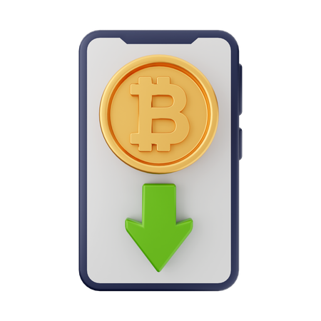 Bitcoin Receive  3D Icon
