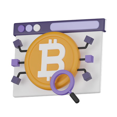 Recherche de bitcoins  3D Icon