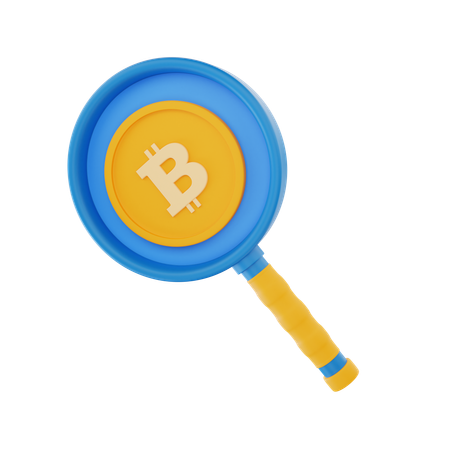 Recherche de bitcoins  3D Icon