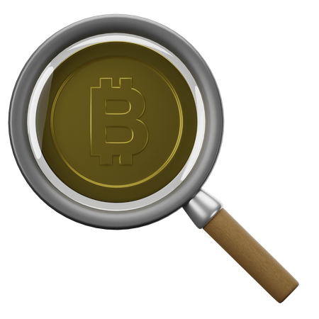 Recherche de bitcoins  3D Icon