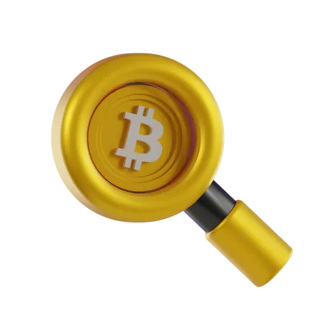 Recherche de bitcoins  3D Icon