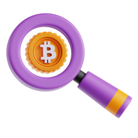 Recherche de bitcoins  3D Icon