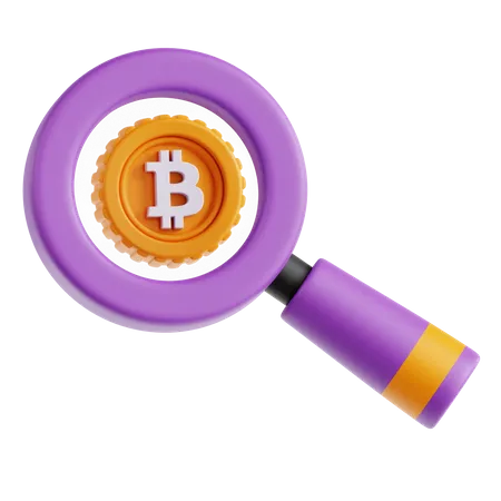 Recherche de bitcoins  3D Icon