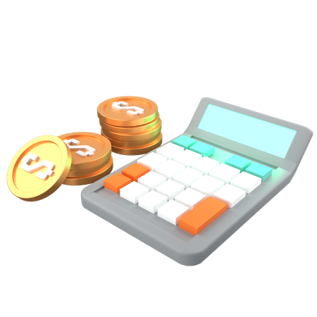 Bitcoin-Rechner  3D Icon