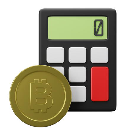 Bitcoin-Rechner  3D Icon