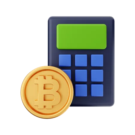 Bitcoin-Rechner  3D Icon