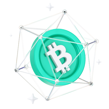 Rede Bitcoin  3D Icon