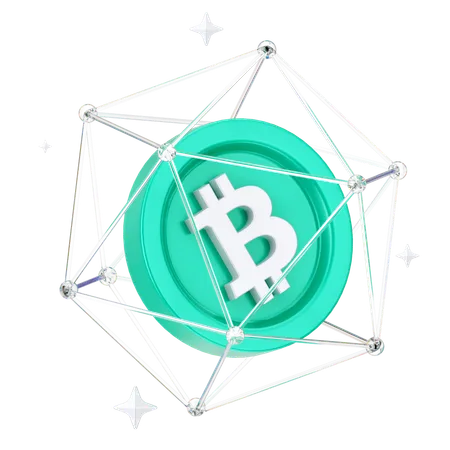 Rede Bitcoin  3D Icon