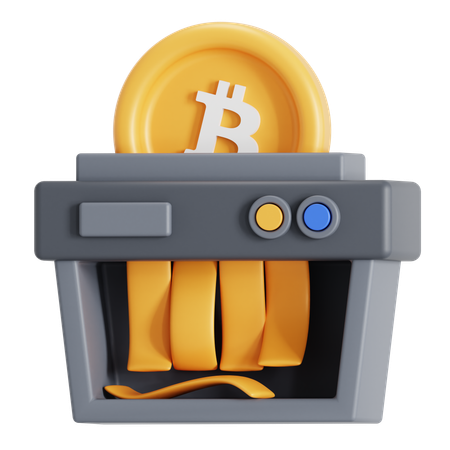 Reducción a la mitad de bitcoin  3D Icon