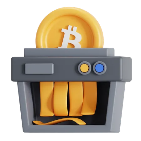 Reducción a la mitad de bitcoin  3D Icon