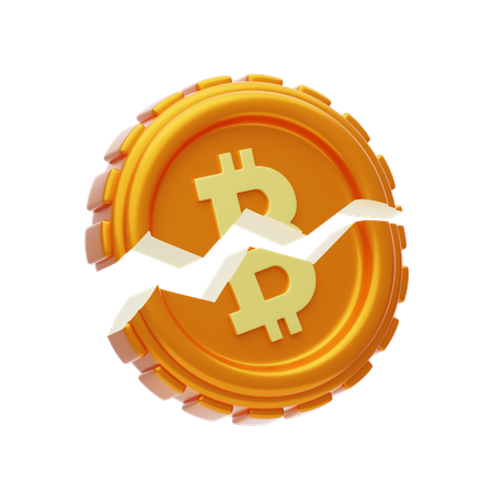 Bitcoin réduit de moitié  3D Icon