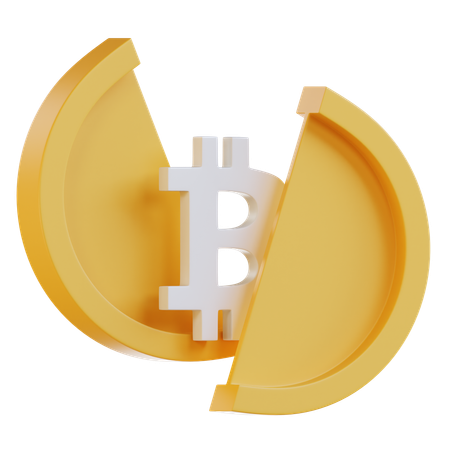 Bitcoin réduit de moitié  3D Icon