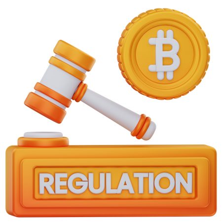 Bitcoin Regulation  3D Icon