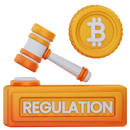 Bitcoin Regulation  3D Icon