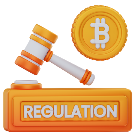 Bitcoin Regulation  3D Icon