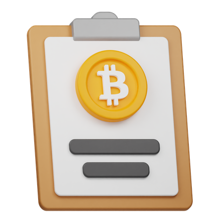 Relatório bitcoin  3D Icon