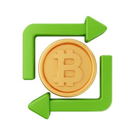 Remboursement en bitcoins  3D Icon