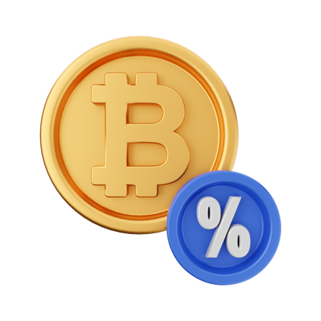 Réduction Bitcoin  3D Icon