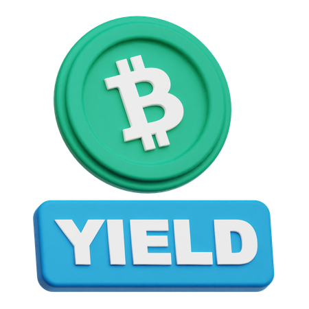 Rendimento de bitcoin  3D Icon