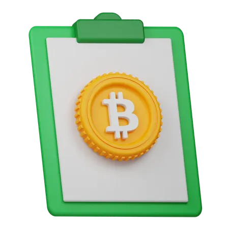 Bitcoin Report  3D Icon