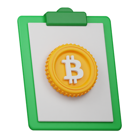 Bitcoin Report  3D Icon