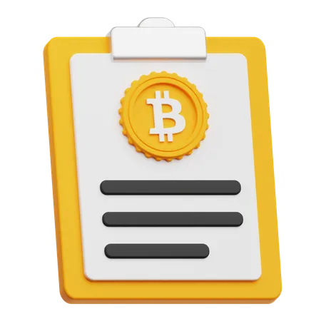 Bitcoin Report  3D Icon