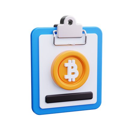 Bitcoin report  3D Icon